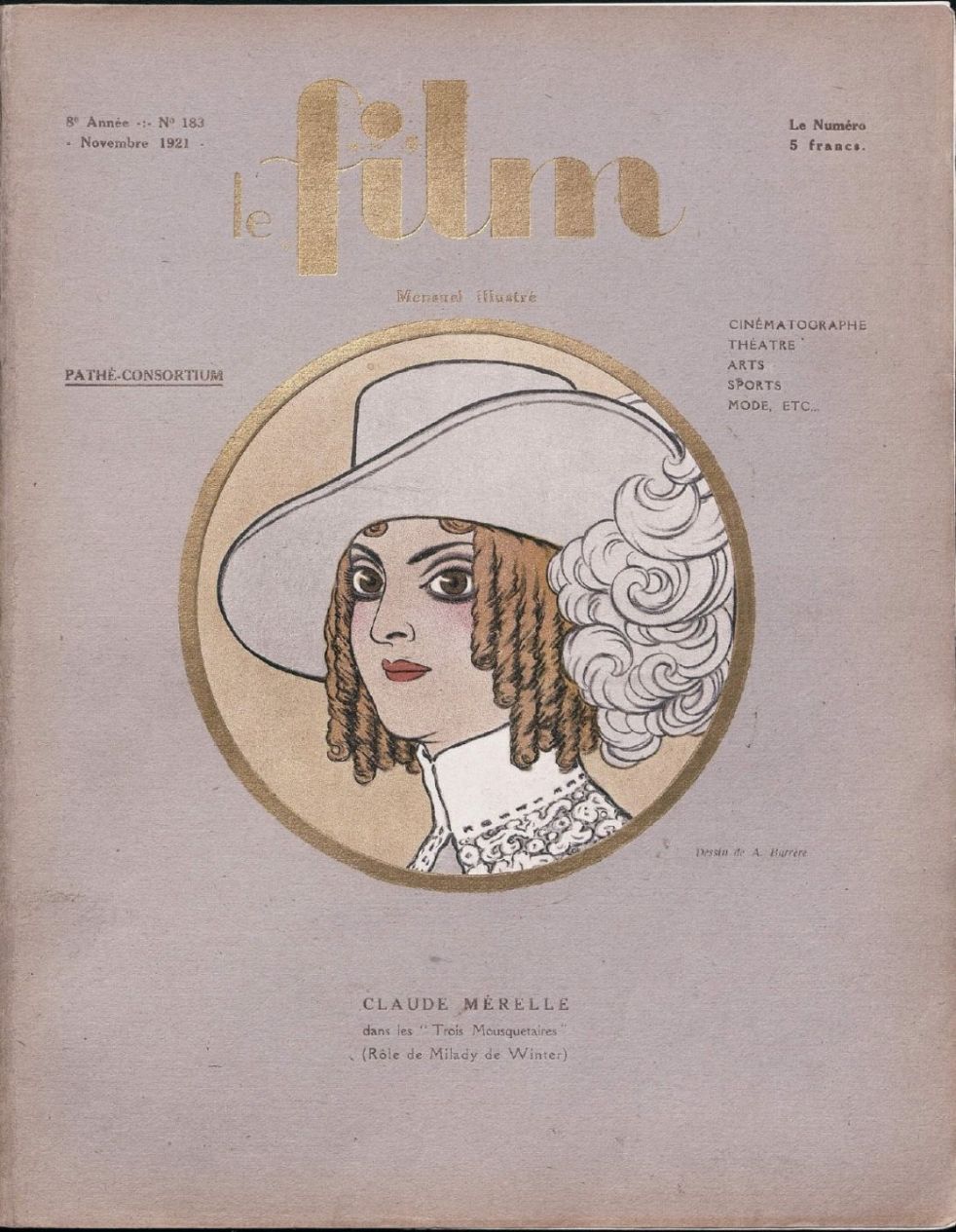 FILM (FR 1914) magazine side cover Issue 183  November 1921