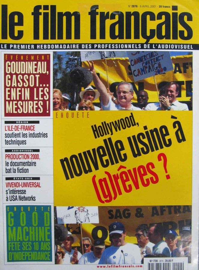 FILM FRANCAIS | LE magazine side cover Issue 2876 6 April 2001