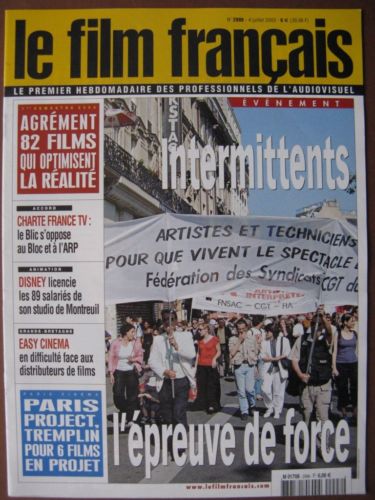 FILM FRANCAIS | LE magazine side cover Issue 2998 4 July 2003
