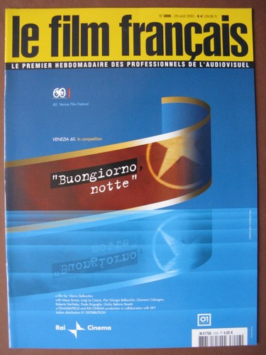 FILM FRANCAIS | LE magazine side cover Issue 3006 29 August 2003