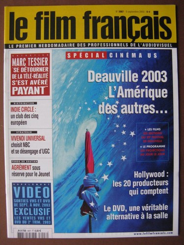 FILM FRANCAIS | LE magazine side cover Issue 3007 5 September 2003