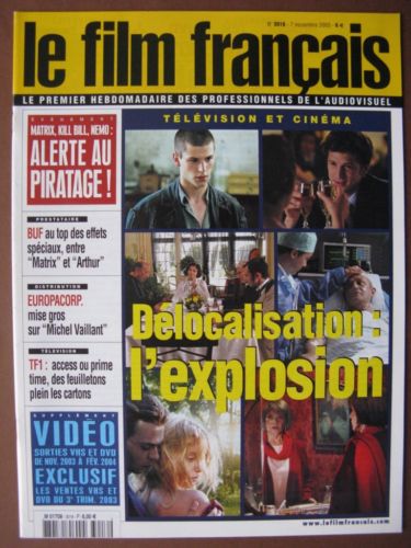 FILM FRANCAIS | LE magazine side cover Issue 3016 7 November 2003