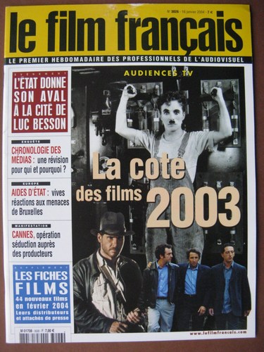 FILM FRANCAIS | LE magazine side cover Issue 3026 16 January 2004