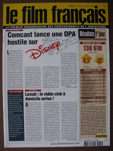 FILM FRANCAIS | LE magazine side cover Issue 3030 13 February 2004
