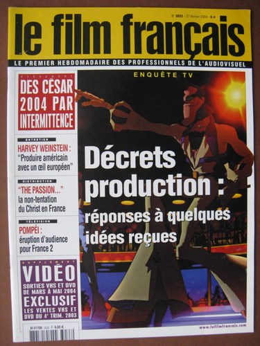 FILM FRANCAIS | LE magazine side cover Issue 3033 27 February 2004