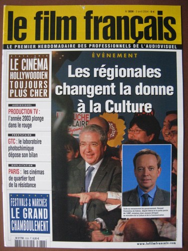 FILM FRANCAIS | LE magazine side cover Issue 3038 2 April 2004