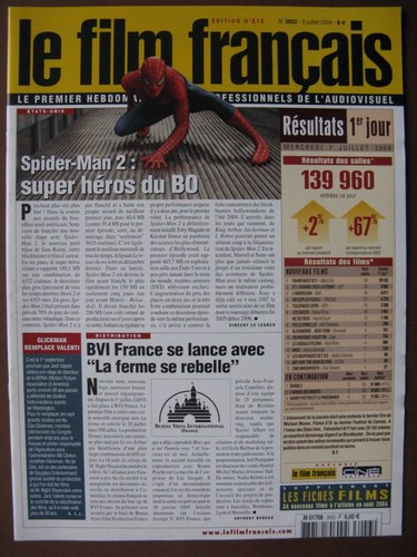 FILM FRANCAIS | LE magazine side cover Issue 3053 9 July 2004