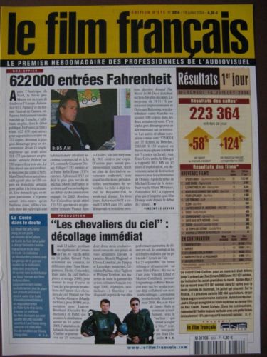 FILM FRANCAIS | LE magazine side cover Issue 3054 16 July 2004