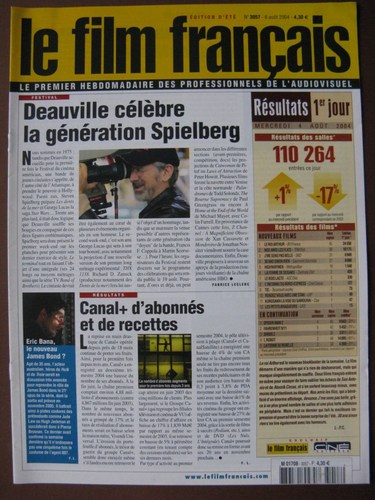 FILM FRANCAIS | LE magazine side cover Issue 3057 6 August 2004