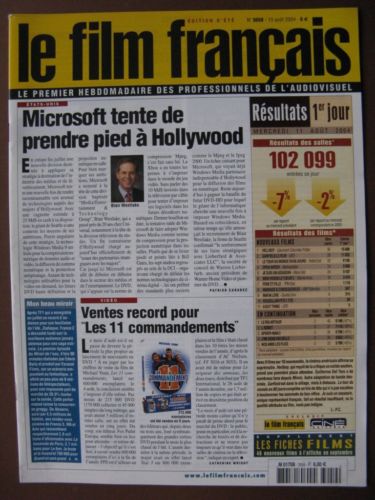 FILM FRANCAIS | LE magazine side cover Issue 3058 13 August 2004