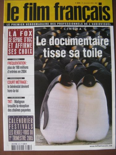 FILM FRANCAIS | LE magazine side cover Issue 3078 31 December 2004