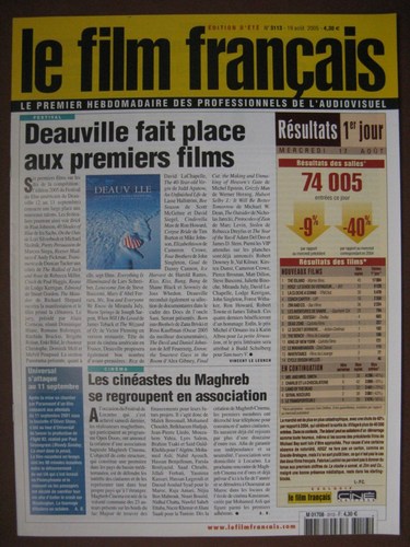 FILM FRANCAIS | LE magazine side cover Issue 3113 19 August 2005