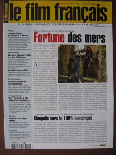 FILM FRANCAIS | LE magazine side cover Issue 3162 14 July 2006
