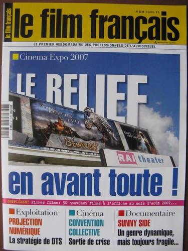 FILM FRANCAIS | LE magazine side cover Issue 3215 6 July 2007