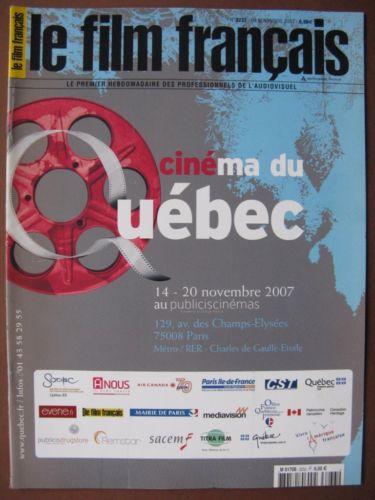 FILM FRANCAIS | LE magazine side cover Issue 3233 9 November 2007