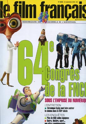 FILM FRANCAIS | LE magazine side cover Issue 3335 25 September 2009