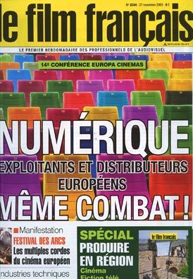 FILM FRANCAIS | LE magazine side cover Issue 3344 27 November 2009