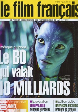 FILM FRANCAIS | LE magazine side cover Issue 3349 4 January 2010