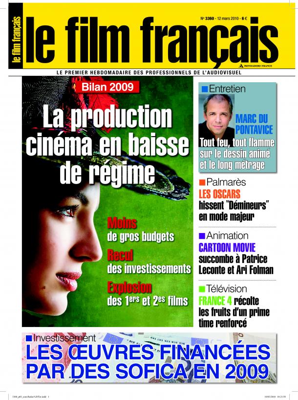 FILM FRANCAIS | LE magazine side cover Issue 3360 12 March 2010