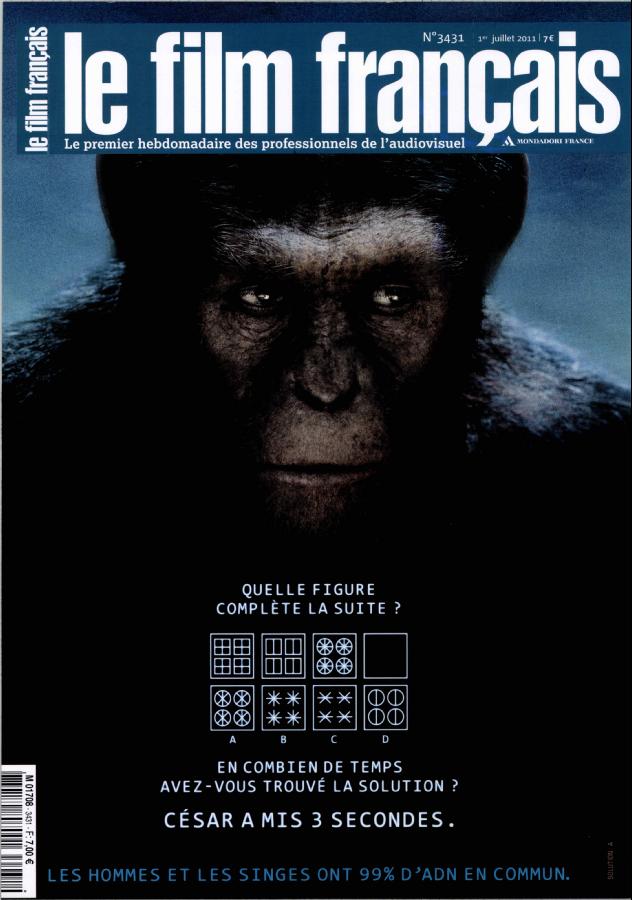 FILM FRANCAIS | LE magazine side cover Issue 3431 2 July 2011