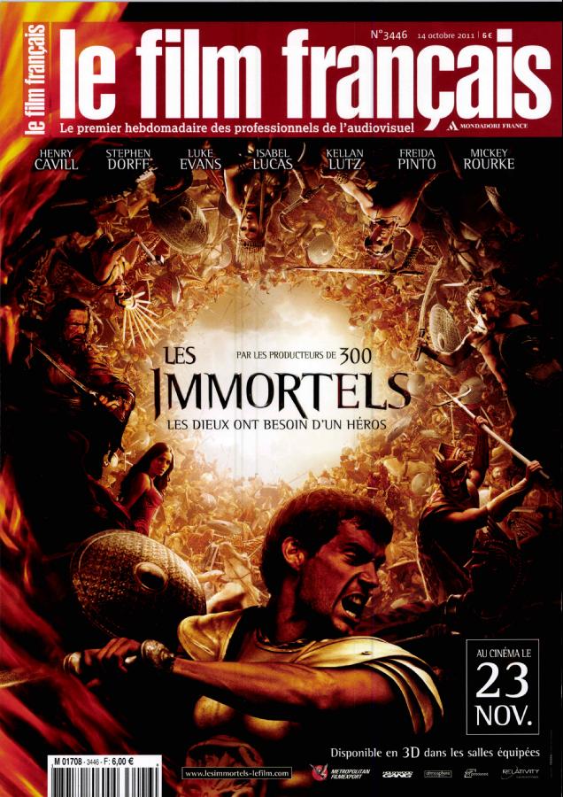 FILM FRANCAIS | LE magazine side cover Issue 3446 14 October 2011
