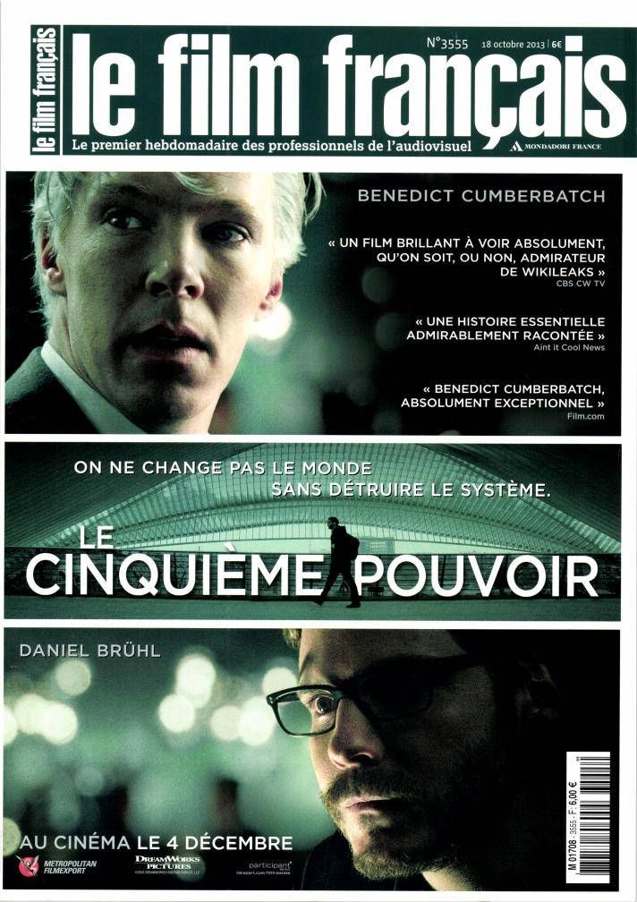 FILM FRANCAIS | LE magazine side cover Issue 3555 18 October 2013