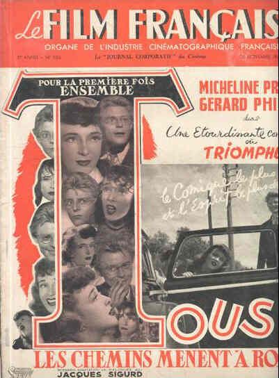 FILM FRANCAIS | LE magazine side cover Issue 206 26 November 1948