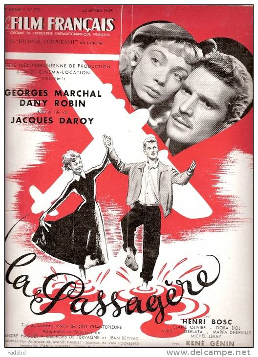 FILM FRANCAIS | LE magazine side cover Issue 219 25 February 1949