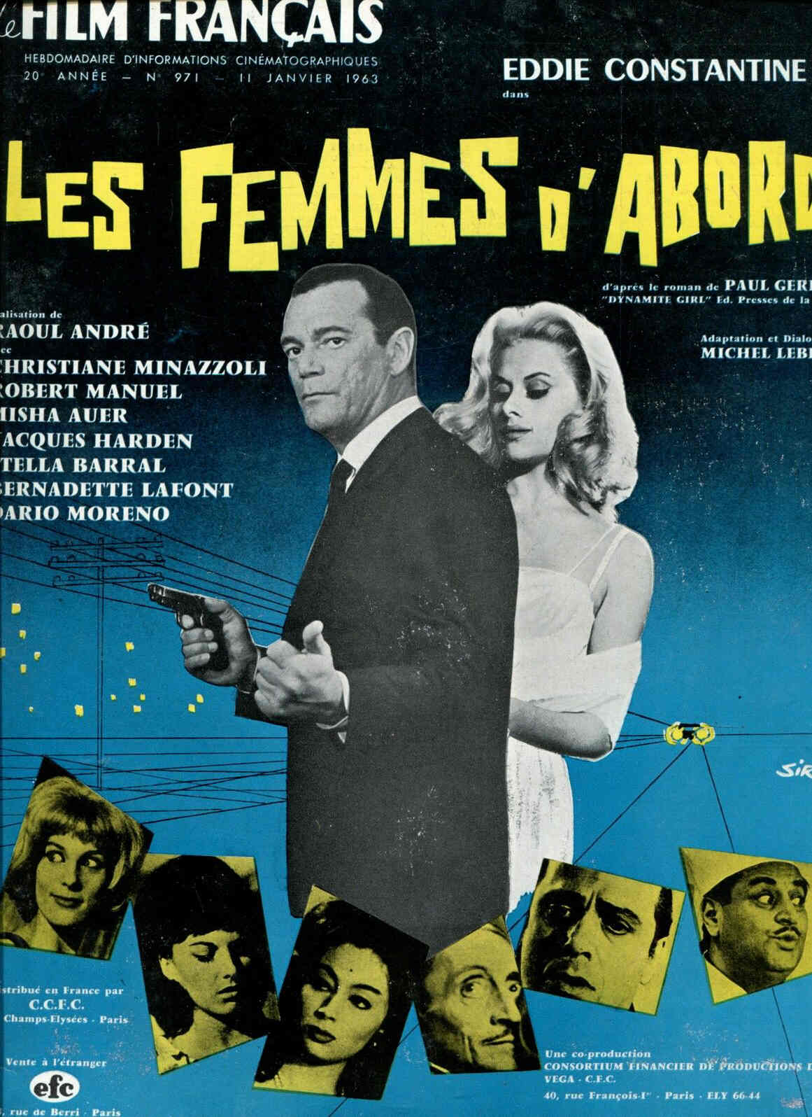FILM FRANCAIS | LE magazine side cover Issue 971 11 January 1963