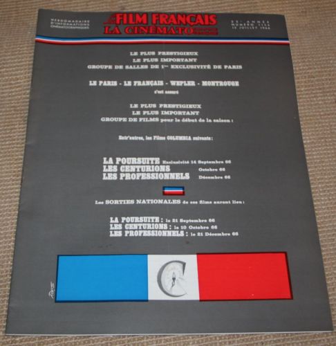 FILM FRANCAIS | LE magazine side cover Issue 1154 15 July 1966