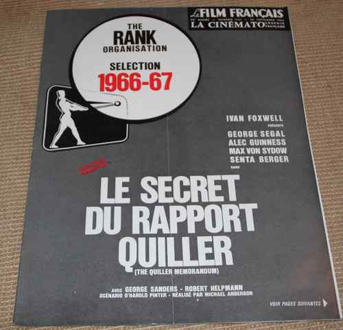 FILM FRANCAIS | LE magazine side cover Issue 1161 23 September 1966