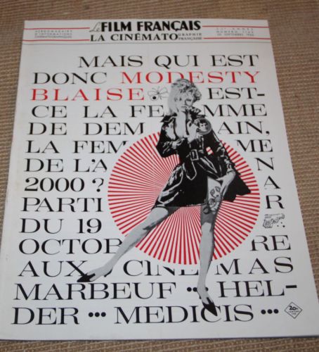 FILM FRANCAIS | LE magazine side cover Issue 1162 30 September 1966