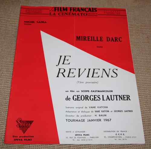 FILM FRANCAIS | LE magazine side cover Issue 1163 7 October 1966