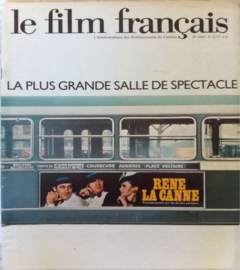 FILM FRANCAIS | LE magazine side cover Issue 1664 11 February 1977