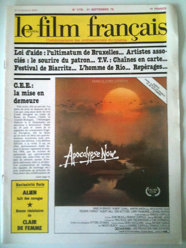 FILM FRANCAIS | LE magazine side cover Issue 1778 21 September 1979