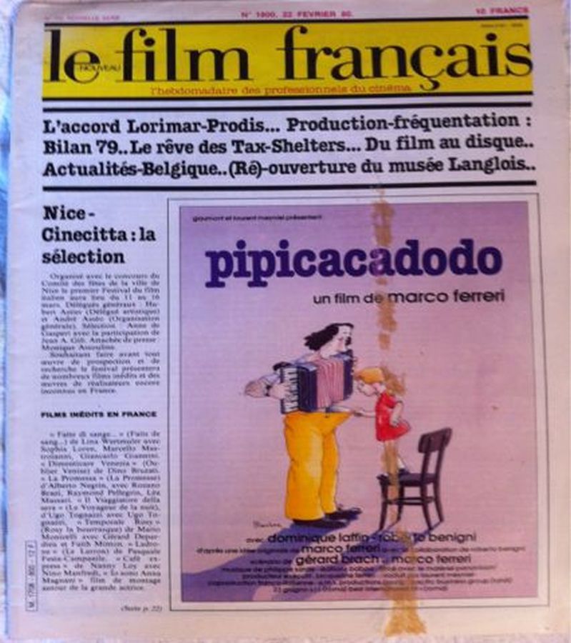 FILM FRANCAIS | LE magazine side cover Issue 1800 22 February 1980