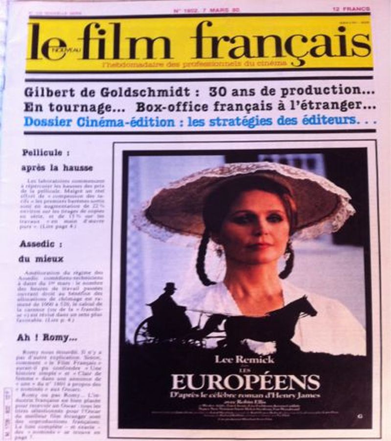 FILM FRANCAIS | LE magazine side cover Issue 1802 7 March 1980