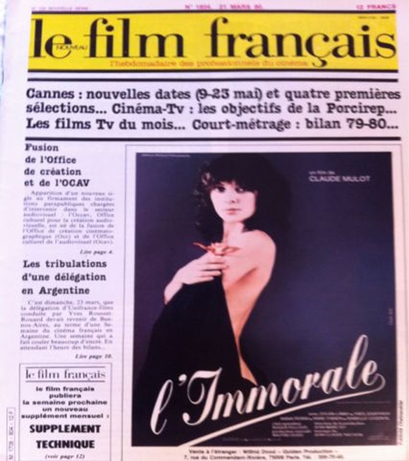 FILM FRANCAIS | LE magazine side cover Issue 1804 21 March 1980