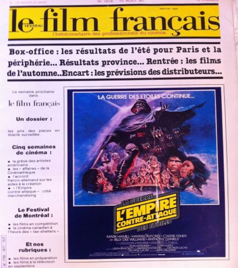 FILM FRANCAIS | LE magazine side cover Issue 1819 15 August 1980