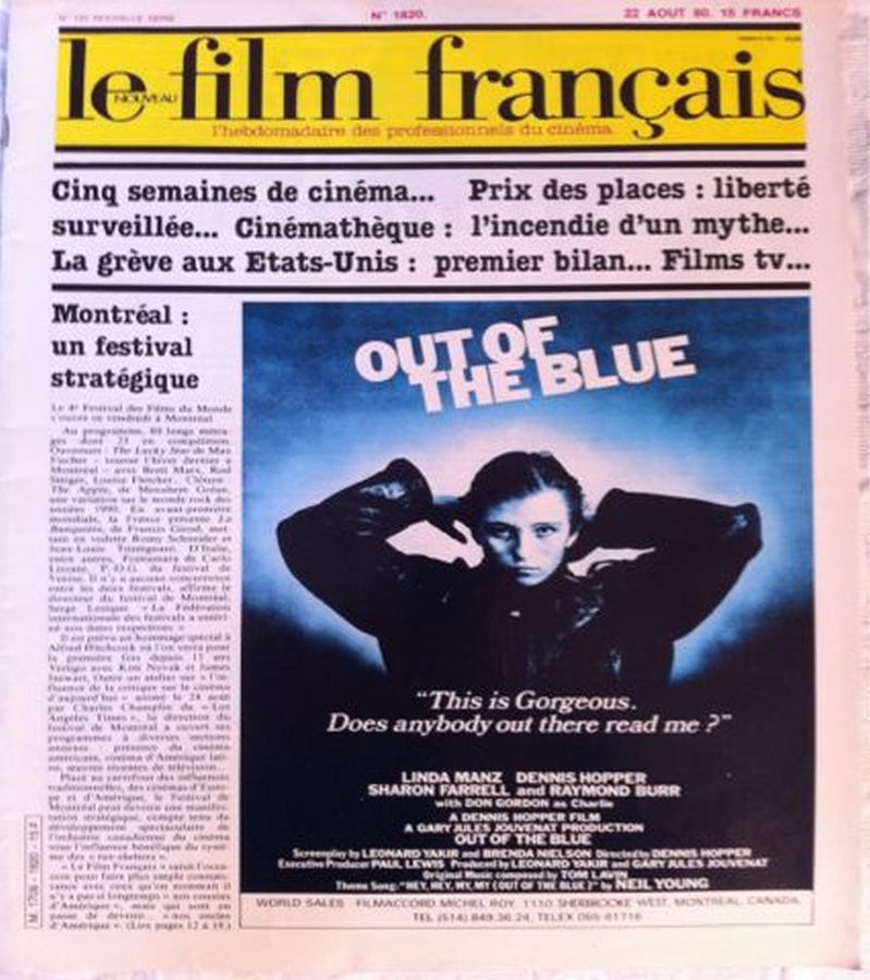 FILM FRANCAIS | LE magazine side cover Issue 1820 22 August 1980