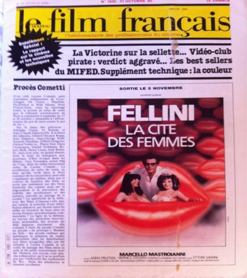 FILM FRANCAIS | LE magazine side cover Issue 1830 31 October 1980