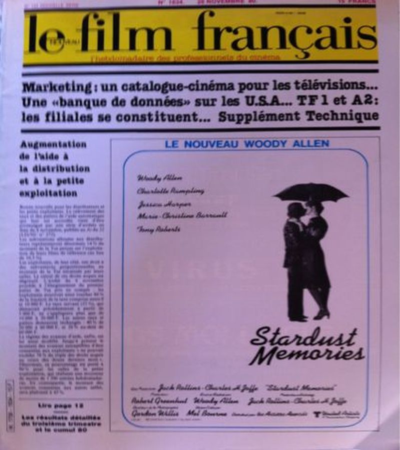 FILM FRANCAIS | LE magazine side cover Issue 1834 28 November 1980