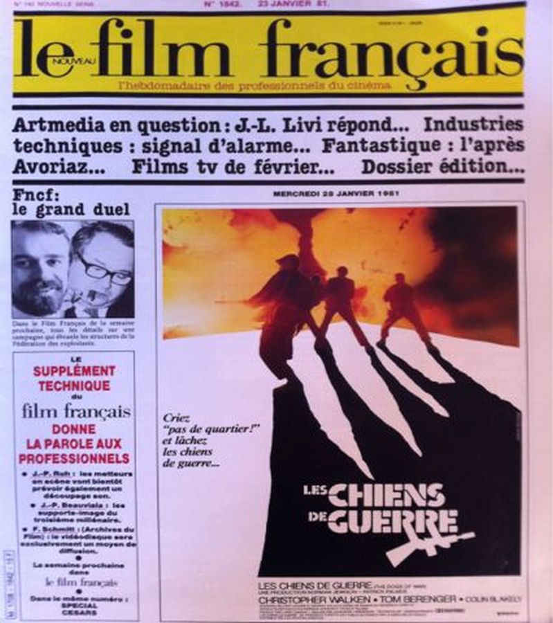 FILM FRANCAIS | LE magazine side cover Issue 1842 23 January 1981