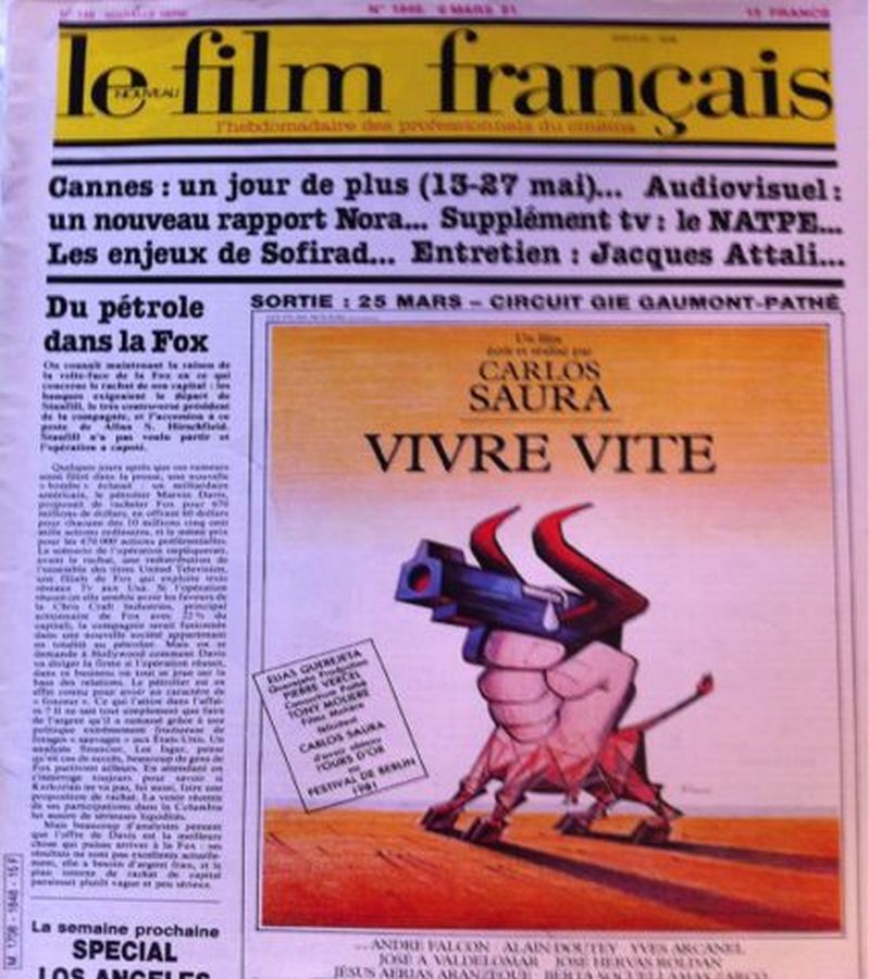 FILM FRANCAIS | LE magazine side cover Issue 1848 6 March 1981