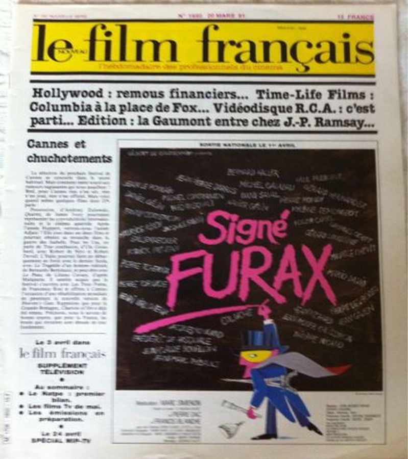 FILM FRANCAIS | LE magazine side cover Issue 1850 20 March 1981