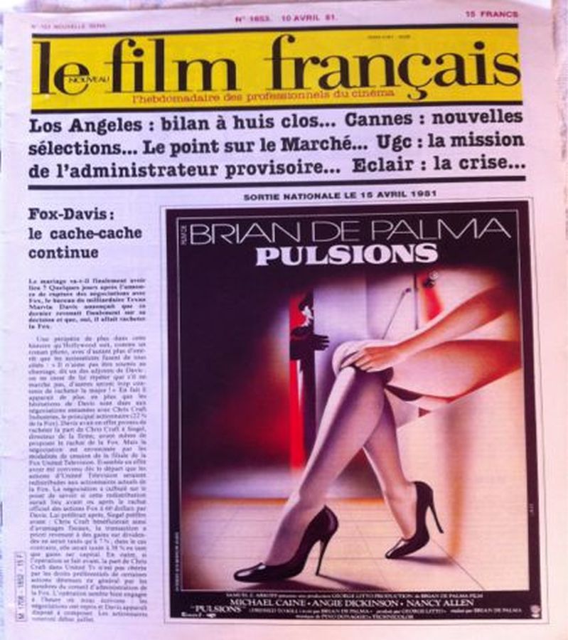 FILM FRANCAIS | LE magazine side cover Issue 1853 10 April 1981