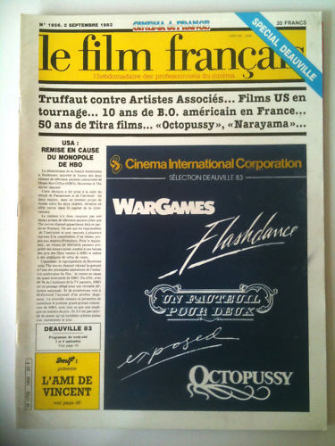 FILM FRANCAIS | LE magazine side cover Issue 1956 2 September 1983