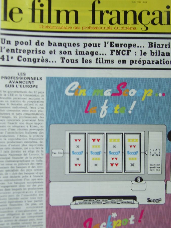 FILM FRANCAIS | LE magazine side cover Issue 2094 20 June 1986