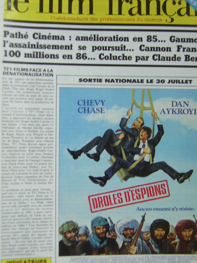 FILM FRANCAIS | LE magazine side cover Issue 2095 27 June 1986