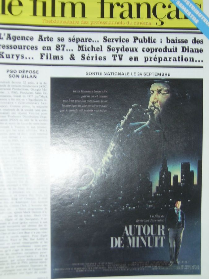 FILM FRANCAIS | LE magazine side cover Issue 2104 29 August 1986
